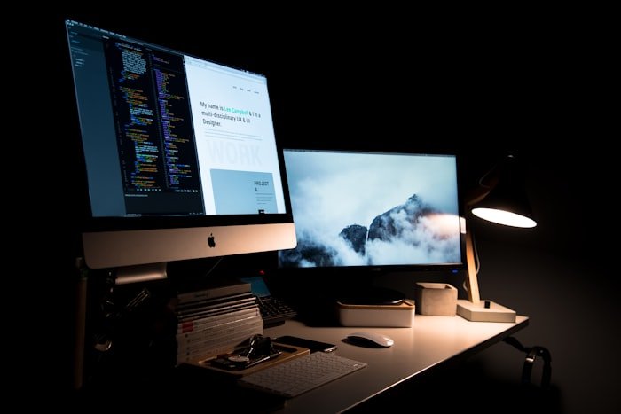 Website design on laptop screen